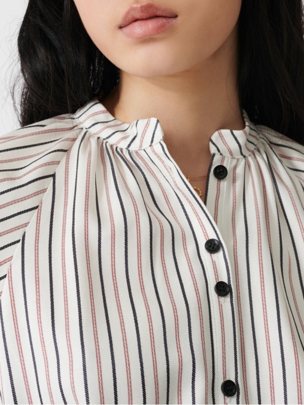 *no belt* Maje Cream Striped Romper - Picture 2 of 14